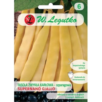 W. Legutko Supernano giallo джуджета с жълти шушулки - широки, плоски шушулки, средноранен сорт