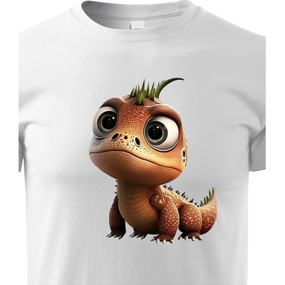 dětské triko dinosaurus 2 bílá