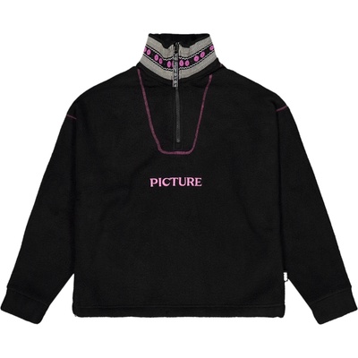 Picture Дамски поларен пуловер Picture Women's Cylla Crop 1/4 Fleece Fleece jumper - Black - размер XS (105-6307-0111)