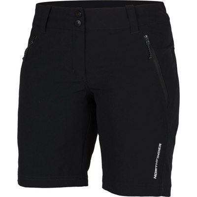 Northfinder dámske trekingové technické regular fit strečové šortky Chandra black BE-4512OR