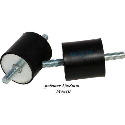 Silentblok priemer 15x8mm Typ A M4x10