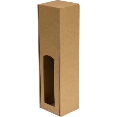 Darčeková krabica na víno 85x350x85 mm, 1 x 0,75 l, hnedá-kraft