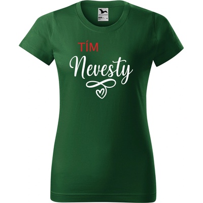 Handel Tričko Tím nevesty fľaškovozelená