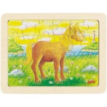 Goki - Дървен пъзел в рамка - Животни (57807)