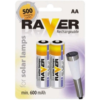 Lavartrade АКУМУЛАТОРНА БАТЕРИЯ ЗА СОЛАРН АА, 600MAH, 2 БР. БЛИСТЕР LAVARTRADE Raver (8592920007839)