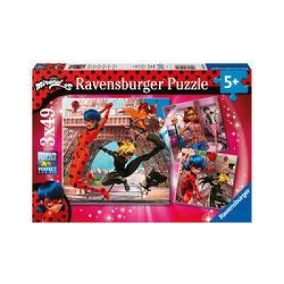 Ravensburger Helden Ladybug und Cat Noir 3x49 dílků Miraculous