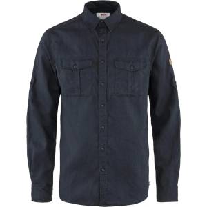 Fjällräven Мъжка риза с копчета Fjällräven Övik Travel Shirt L/S Shirt - Dark Navy - размер XXL (033-1656-0116)