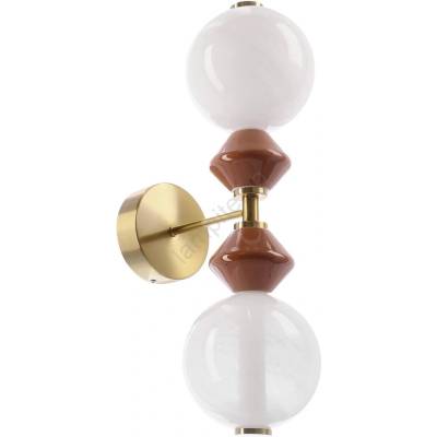 Candellux LED стенна лампа FLORES 2xLED/5W/230V златна/кафява (CA1181)