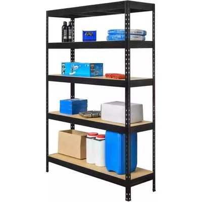 Kovona Praktik 1800 x 1200 x 450 mm 5 polic černá kov VRPRV1801204505C0001