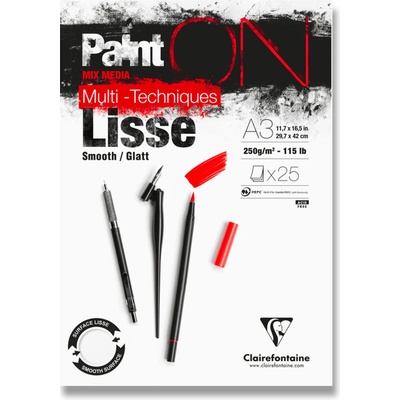 Clairefontaine Blok Paint on Smooth A3 25 listů 250 g