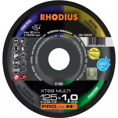Rhodius Rezný kotúč 125 x 1,0 x 22,23 mm 211203