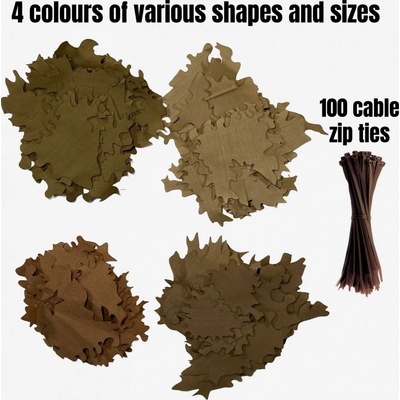 Kicking Mustang Maskovací listy Ghillie Leafs Světlá