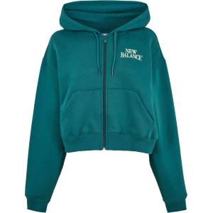 New Balance Дамски суичър New Balance Womens Trackside Zip Hoodie - Navy