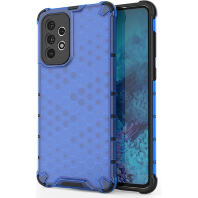 HQWear Калъф за телефон Honeycomb Armor с гел рамка за Samsung Galaxy A73, син (9145576244678)