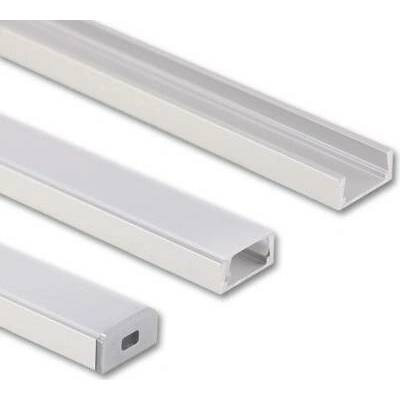 ML-761.001.74.1 Přisazený hliníkový profil PG2 16x8mm včetně mléčného difuzoru 1m