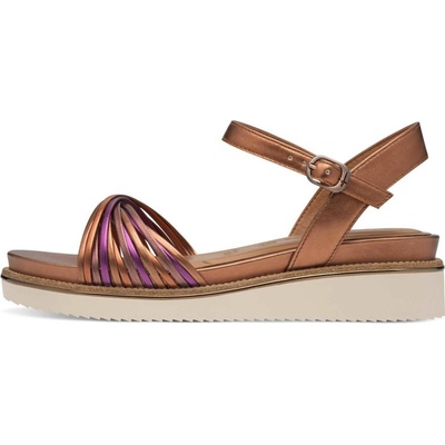 Tamaris 1-28218-44-964 dámske sandále na kline copper