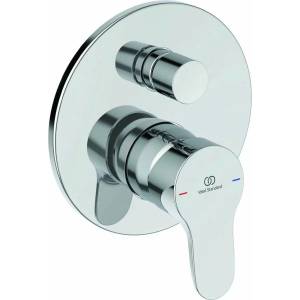 Ideal Standard Вграден смесител за вана и душ Ideal Standard Cerabase, гланциран хром, без тяло за вграждане (A7395AA)