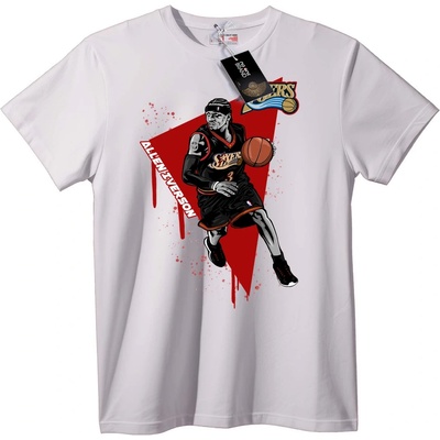 NOONEBRAND Тениска Allen Iverson 76ers - Баскетбол - XL, White