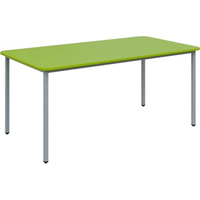 JSBR 170 N jídelní stůl kovová podnož stříbrná deska 18 mm 1700 x 900 mm jarní zeleň