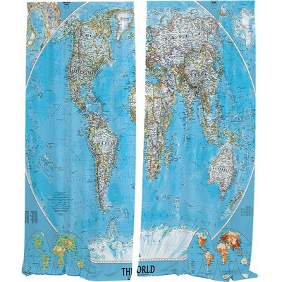 IMPAR Závěsy Mapa,140 × 250 cm