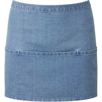 Premier Workwear Pracovní zástěra krátká s kapsami PR155 Blue Denim Pantone 2166C 60x33cm