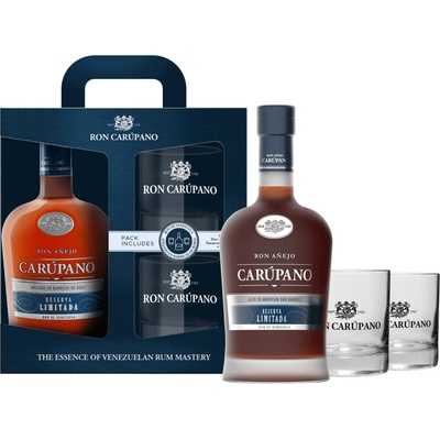 Carúpano Reserva Limitada 18y 40% 0,7 l (darčekové balenie 2 poháre)