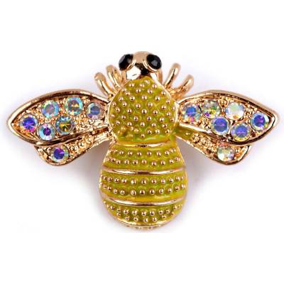 Stoklasa brož odznak mini 5 žlutozelená muška