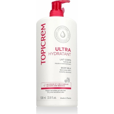 Topicrem UH BODY Ultra-Moisturizing Body Milk hloubkově hydratační tělové mléko pro suchou a citlivou pokožku 1000 ml