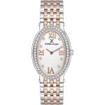 Daniel Klein DK. 1.13600-5 Premium Дамски часовник-сив циферблат, овален корпус, сребристо-златиста стоманена верижка Часовници