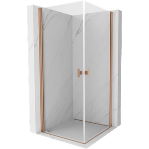 Mexen Mist-B Duo врата за душ кабина 75 x 75 см, прозрачна, четкан мед - 8A2-075-075-65-00 (8A2-075-075-65-00)