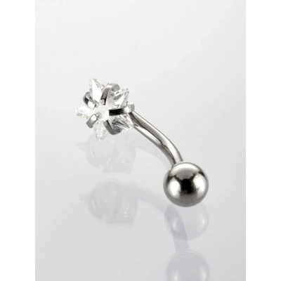 Prosperk piercing do pupíku zirkon hvězdička S2668