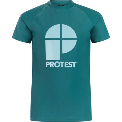 Protest Детска плажна тениска от ликра Protest Kid's PRTBerent Surf T-Shirt Short Sleeve Lycra - Dark Teal - размер 116 (EU) (750-2177-0512)