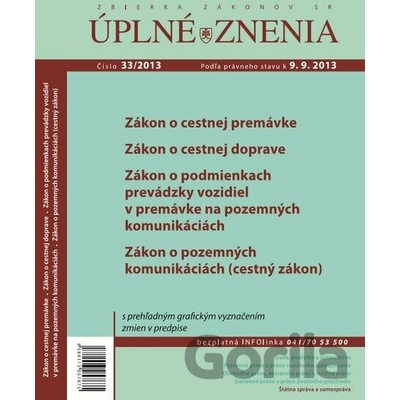 Úplné znenia 33/2013 -