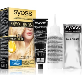 Syoss Oleo Intense перманентната боя за коса с олио цвят 9-10 Bright Blond