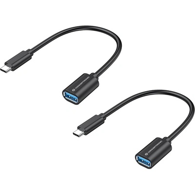 Conceptronic Кабел Conceptronic - ABBY11B (USB-C към USB-A, черен) 2 бр (ABBY11B)