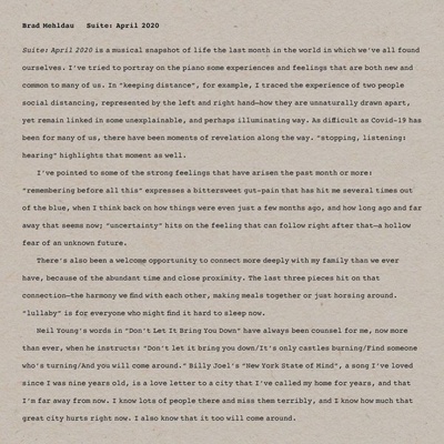 MEHLDAU, BRAD - SUITE: APRIL LP