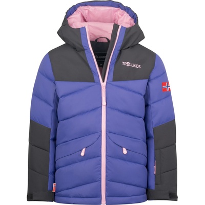 TROLLKIDS Детско синтетично яке Trollkids Girl's Narvik Jacket Pro Synthetic jacket - Dark Purple / Black / Guave - размер 92 (EU) (703-4660-0111)