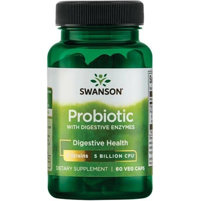 Swanson Probiotic with Digestive Enzymes 5 Billion CFU 60 kapsúl