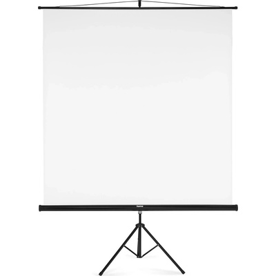 Hama projekčné plátno 2v1, 180x180 cm, uhlopriečka 255 cm, so statívom, prenosné, biele - HAMA 21573