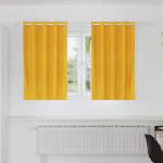 Pure Line Home Кадифени завеси в цвят шафран с метални халки, 2 бр. , 140 x 140 см