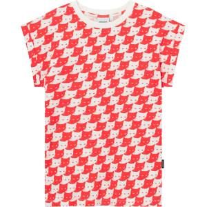 DEDICATED Дамска тениска DEDICATED Women's T-Shirt Visby Pepita Cats T-shirt - Pepita Cats Grenadine Red - размер L (916-3975-0214)