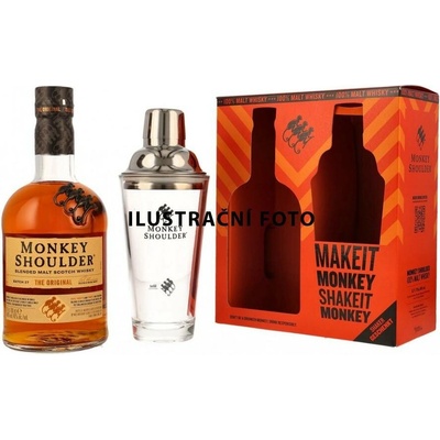 Monkey Shoulder Made For Mixing 40% 0,7 l (dárkové balení 1 sklenice)