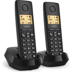 Gigaset Pure 100 Duo черен телефонен апарат L36852-H3105-S201 (L36852-H3105-S201) Телефонни апарати