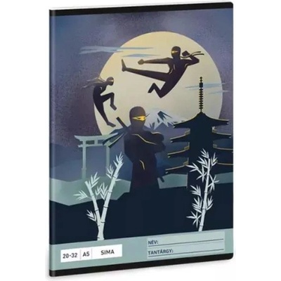 Ars Una Нинджа в тъмното: Обикновена тетрадка - А5 (53614575)