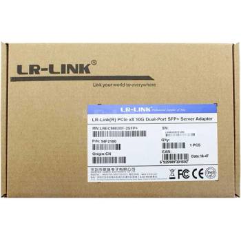 LR-Link Оптична сървърна карта PCIe x8 Dual-port 10G SFP+ (Intel 82599) (LREC9802BF-2SFP+)