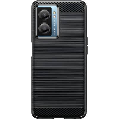 OPPO Carbon Shield TPU калъф за Oppo A57/A57 5G/A77/K10 5G - Черен KP24322