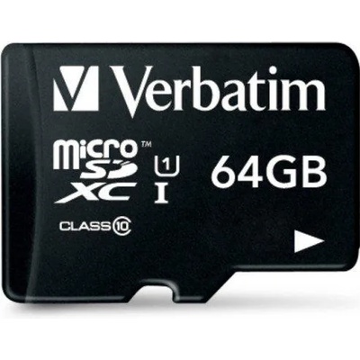 Verbatim microSDXC 64GB C10/UHS-I/V10 44060