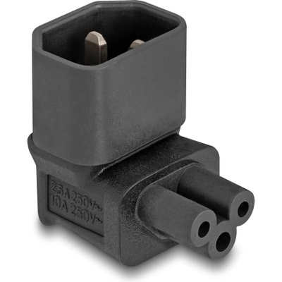 Delock Захранващ адаптер IEC 60320 - C14 - C5, мъжки/женски, 2, 5 A, огънат на 90