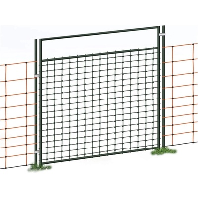 VNT electronics s.r.o. Vchodová branka k elektrické ohradníkové síti, výška 105 cm, šířka 86 cm, dvojitý hrot