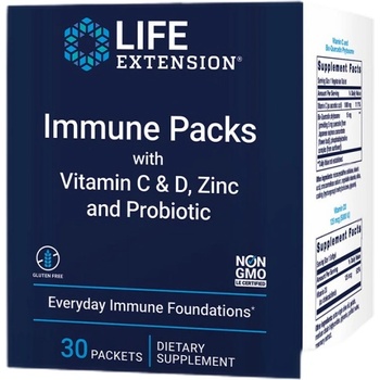 Life Extension Immune Packs with Vitamin C & D, Zinc and Probiotic [30 Пакета]